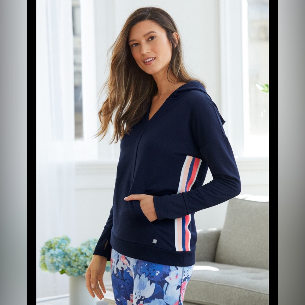 Talbots Featherweight Terry Hooded Pullover